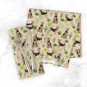 airedale terrier cactus dog breed fabric tan