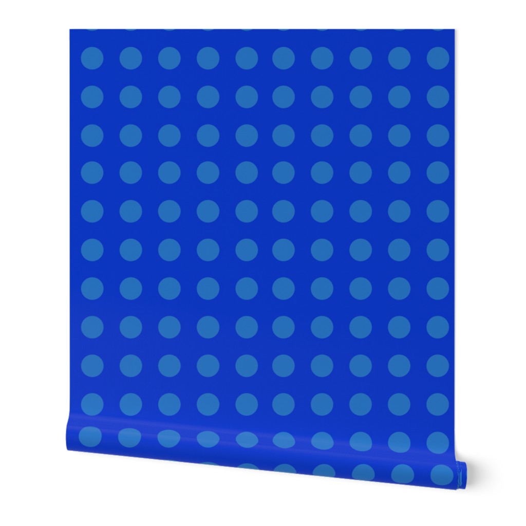 big blue polka dots