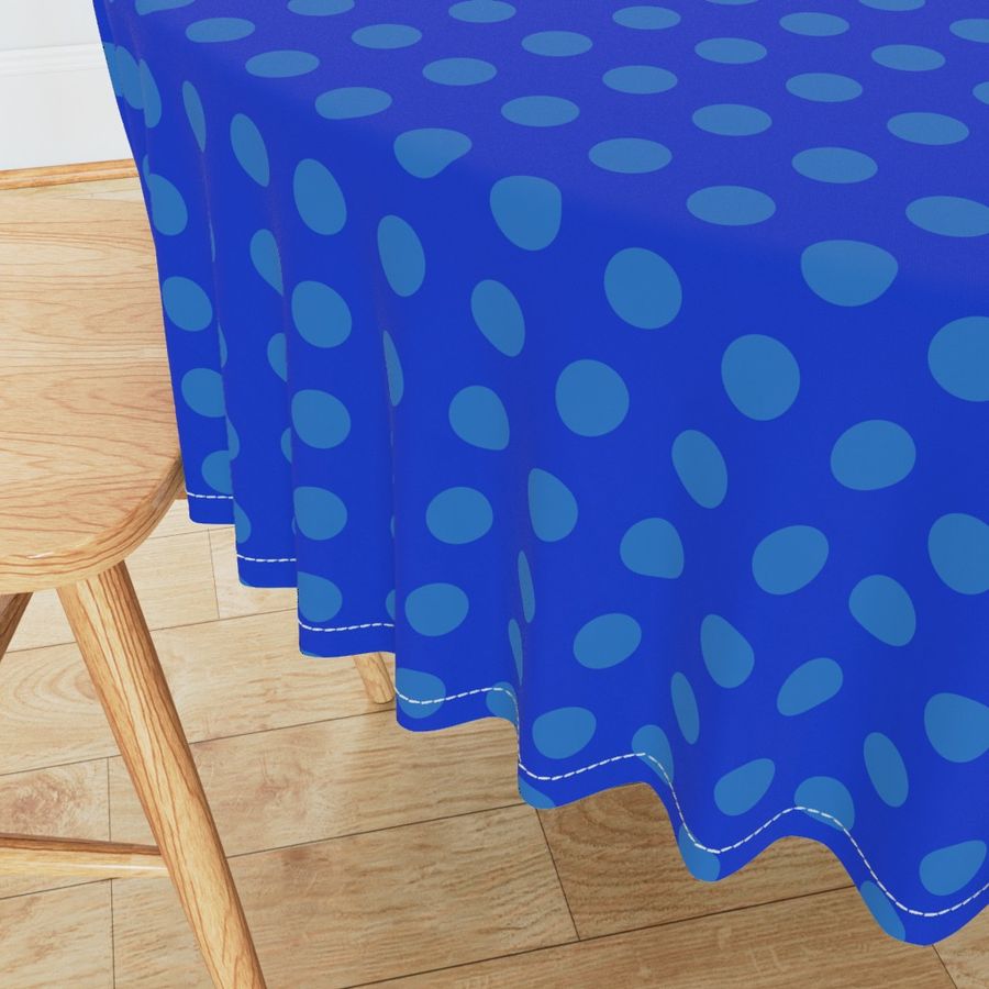 big blue polka dots