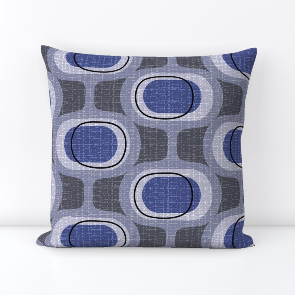 tweedy orbs- indigo -mid century modern