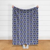 tweedy orbs- indigo -mid century modern