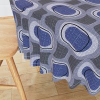 tweedy orbs- indigo -mid century modern