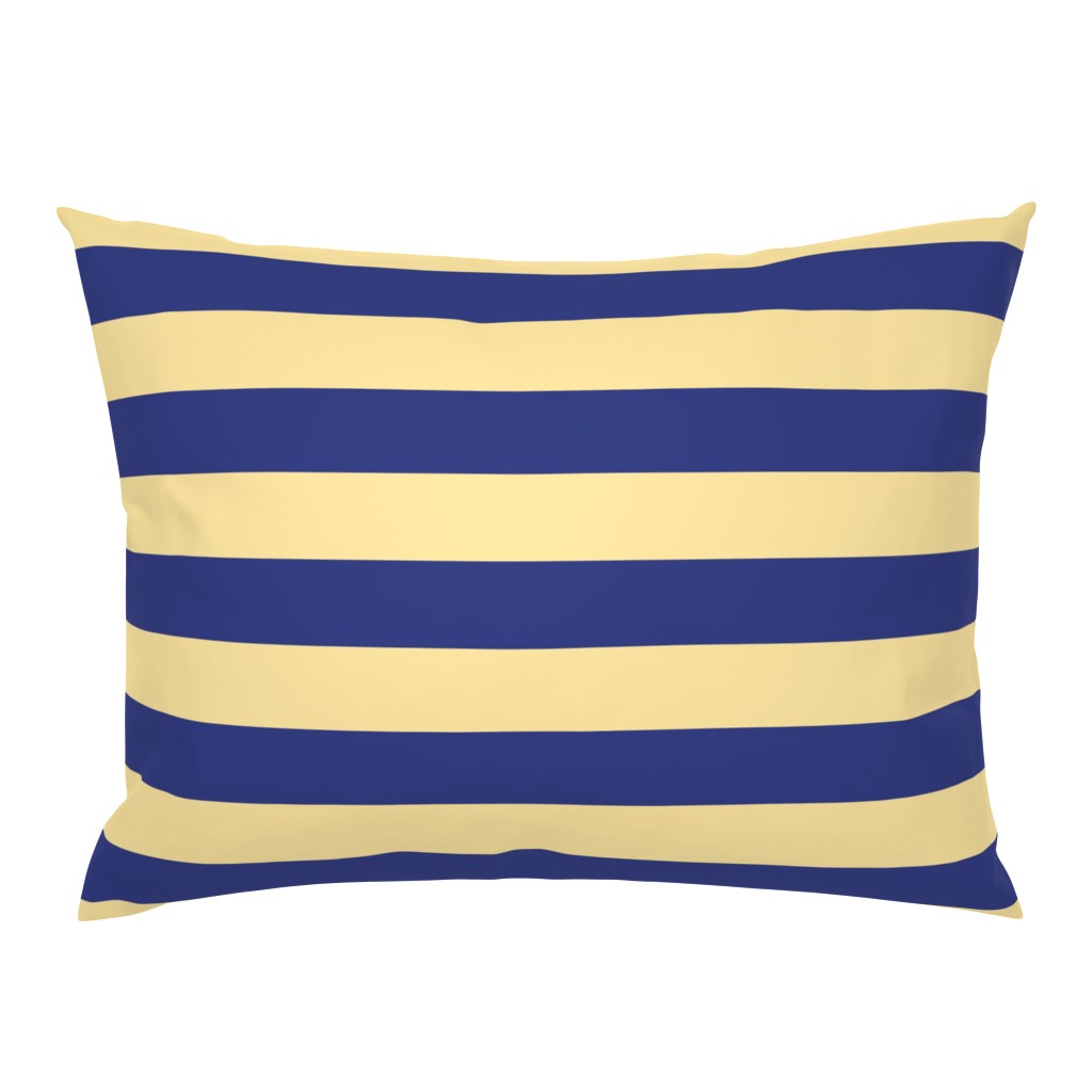 Wide stripes in Prussian Blue + Buttery Cream  by Su_G_©SuSchaefer