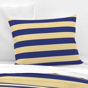 Wide stripes in Prussian Blue + Buttery Cream  by Su_G_©SuSchaefer