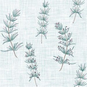 Rosemary Linen (white-stone blue)