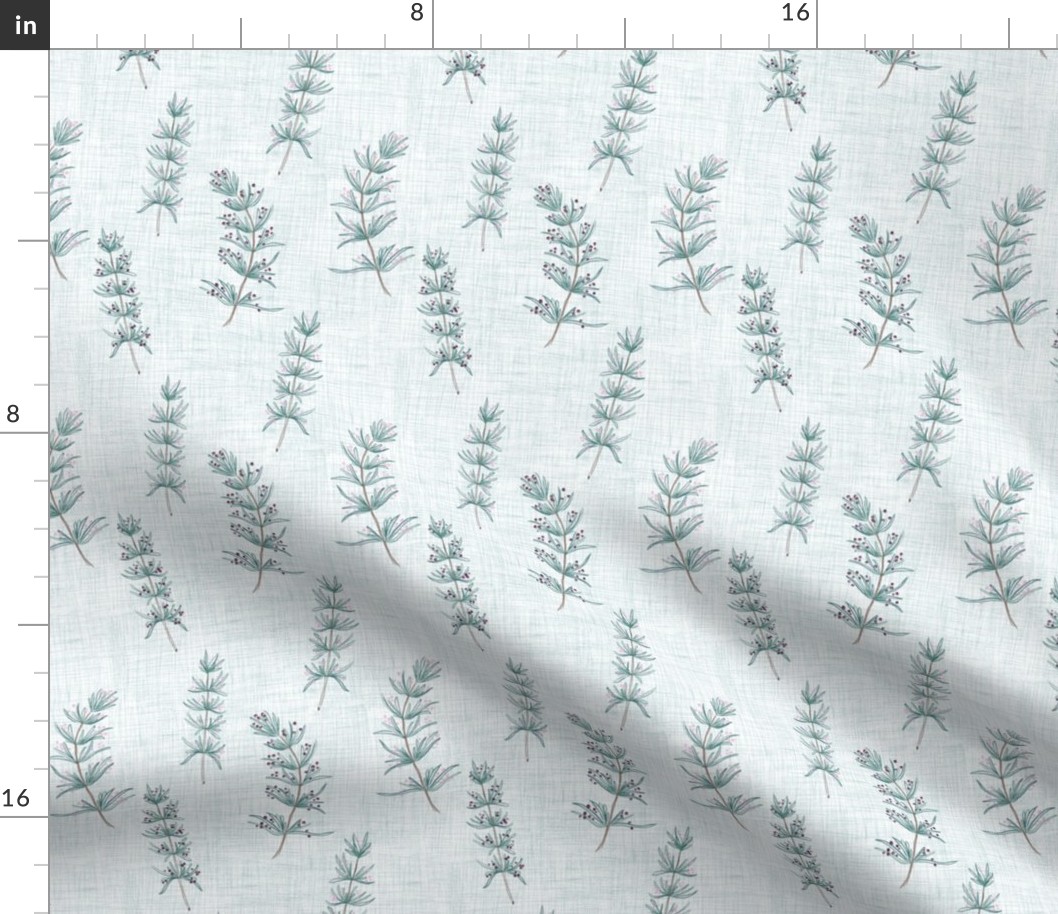 Rosemary Linen (white-stone blue)