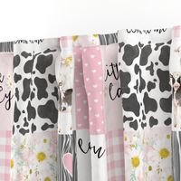 Little Lady//Love you till the cows come home - Wholecloth Cheater Quilt