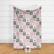 Little Lady//Love you till the cows come home - Wholecloth Cheater Quilt