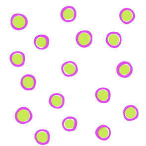 Watercolor Double Circle Heliotrope Green-Yellow 