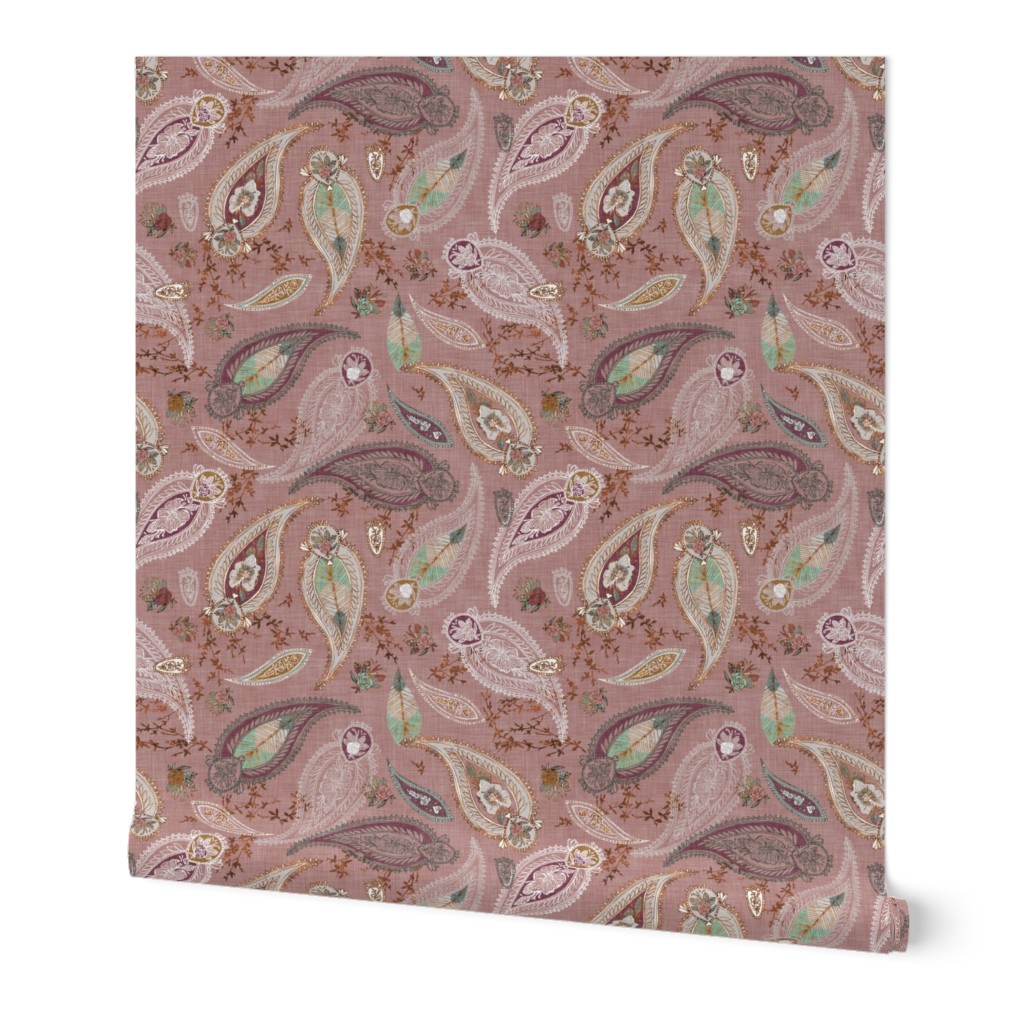 Boho Paisley (dusty pink)