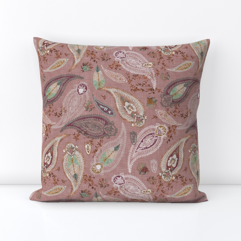 Boho Paisley (dusty pink)