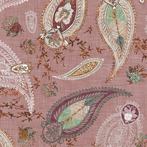 Boho Paisley (dusty pink)