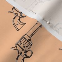 Revolver Sketch on Light Apricot // Small