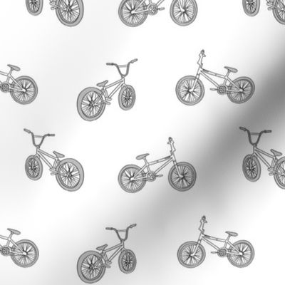 bmx bicycle kids boys fabric sports bike white grey