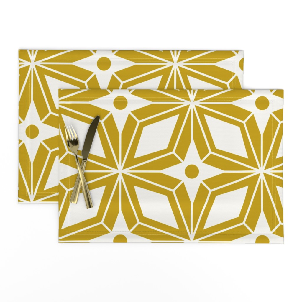 Starburst - Midcentury Modern Geometric Gold Jumbo Scale