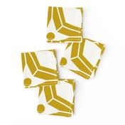 Starburst - Midcentury Modern Geometric Gold Jumbo Scale