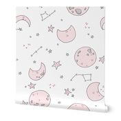 Sleepy Moons - Baby Pink // by Sweet Melody Designs