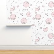 Sleepy Moons - Baby Pink // by Sweet Melody Designs