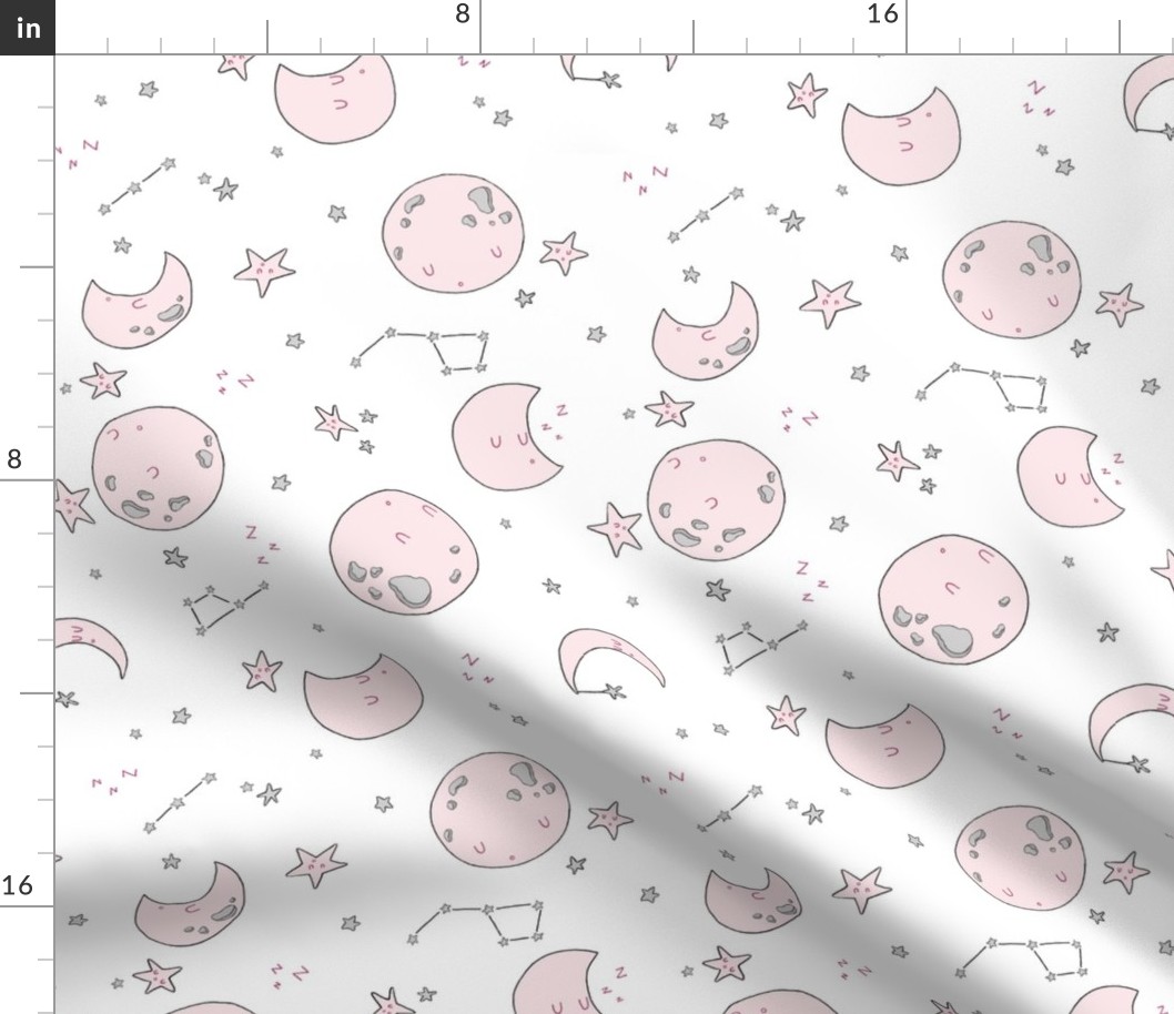 Sleepy Moons - Baby Pink // by Sweet Melody Designs