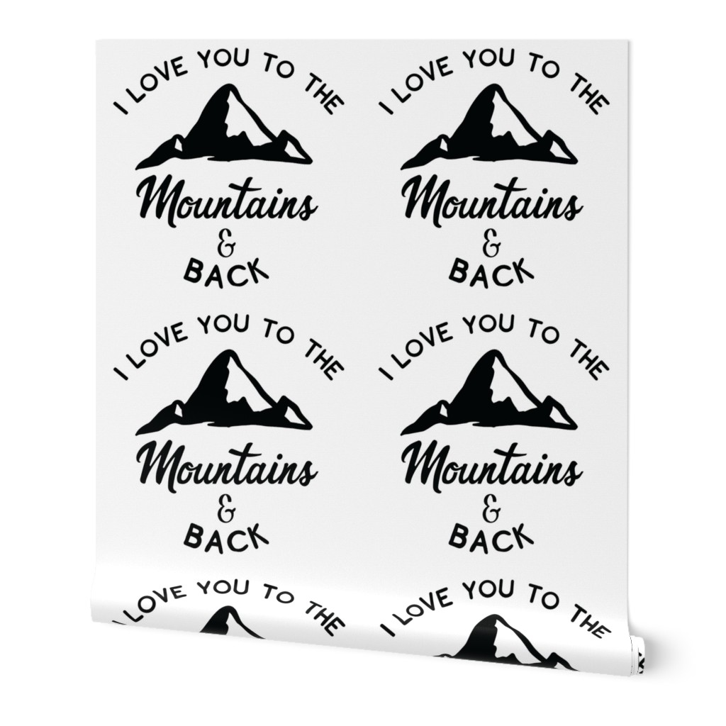 18x18" I love you to the mountains and back love
