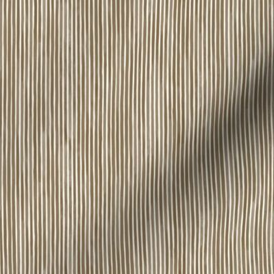 Vertical Watercolor Mini Stripes M+M Nutmeg by Friztin