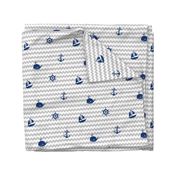 Navy Blue Gray Nautical Boy Nursery