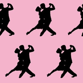 Tango Dancers on Light Pink // Large