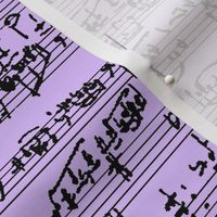 Hand Written Sheet Music on Lavender // Large