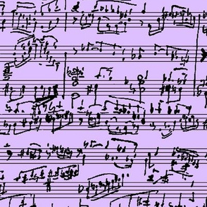 Hand Written Sheet Music on Lavender // Large