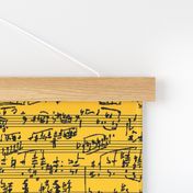 Hand Written Sheet Music on Saffron // Large