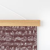 Hand Written Sheet Music on Redwood // Small