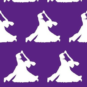 Ballroom Dancers on Purple // Large
