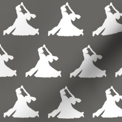 Ballroom Dancers on Slate Grey // Small