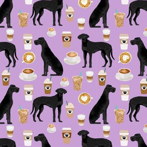 great dane black coffee dog breed fabric purple