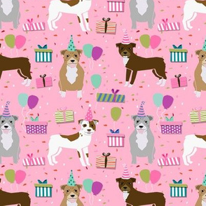 pitbull birthday mixed dog breed fabric 