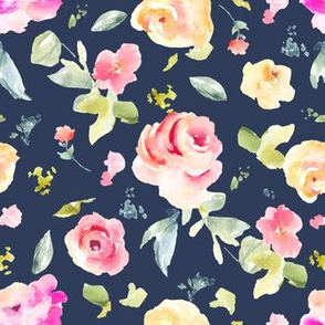 Callie Navy Blue Florals