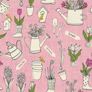 Gardening in pink