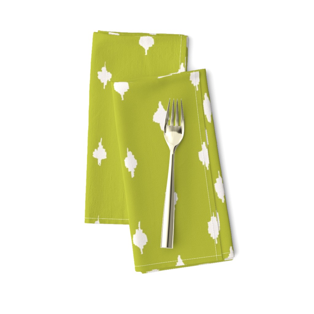 Farmhouse chartruese polka dots