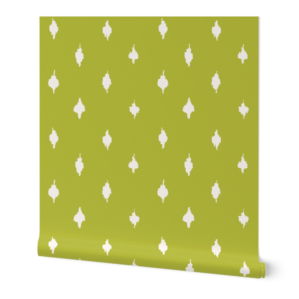 Farmhouse chartruese polka dots