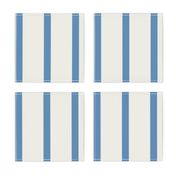 Medium Blue stripes on Cream STRIPED