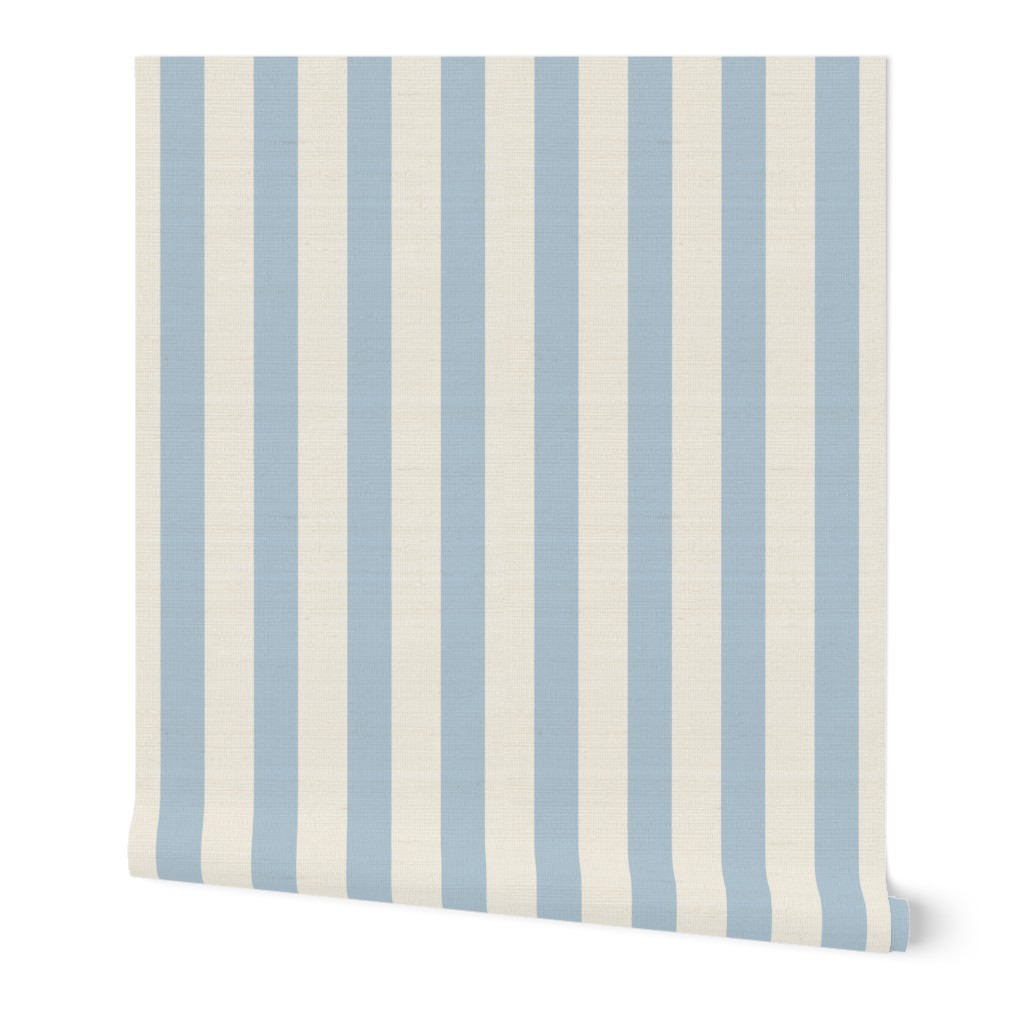 Icy blue stripe on cream Mary Poppins Apron 
