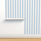 Icy blue stripe on cream Mary Poppins Apron 