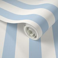 Icy blue stripe on cream Mary Poppins Apron 