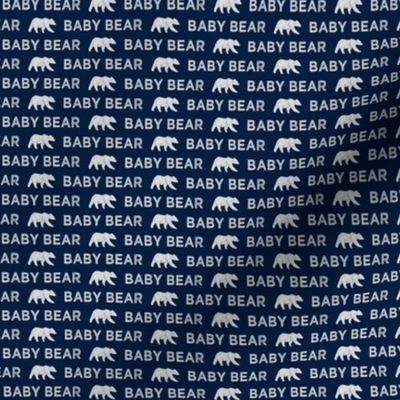 (micro scale) baby bear || grey on navy C18BS