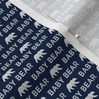 (micro scale) baby bear || grey on navy C18BS