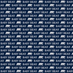 (micro scale) baby bear || grey on navy C18BS
