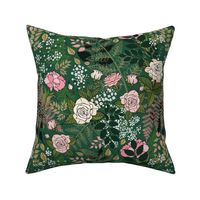 Emerald Green and Blush Pink and Rose Gold Garden 