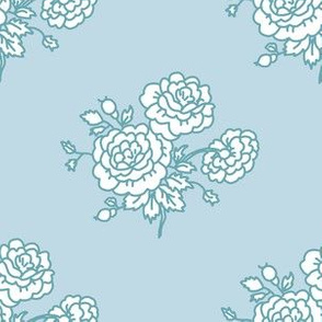 chintz - baby blue