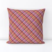 Golden Brown Red Pink Madras Plaid