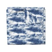 Clouds wallpaper in navy